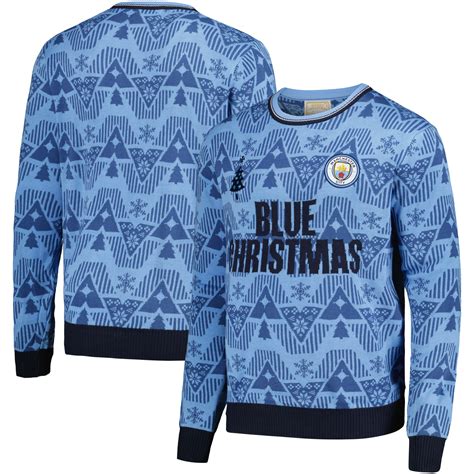 Manchester City Retro Christmas Jumper .